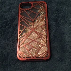 iPhone 6/7 transparent water glitter phone case